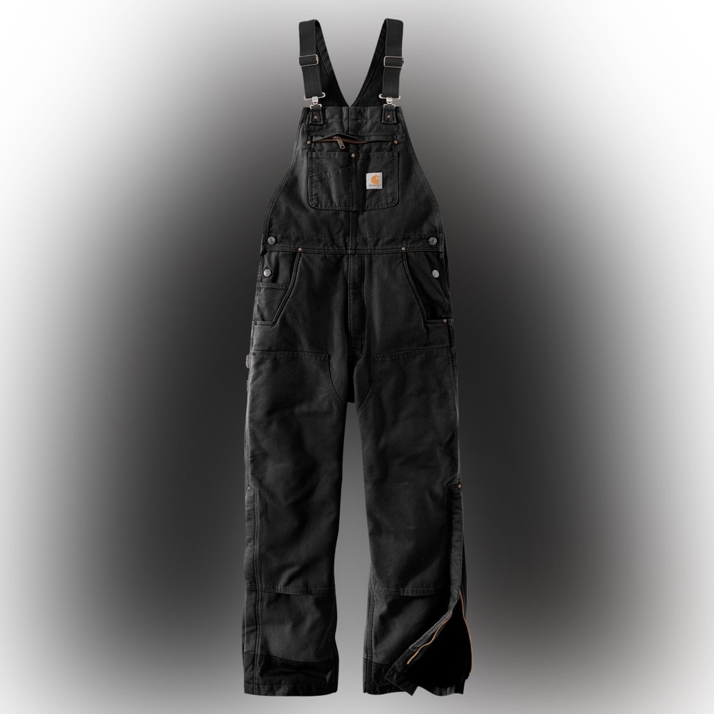 Carhartt Quilt-Lined Washed Duck Bib Overalls for Men Size 34x30